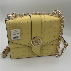 Michael Kors Lemon Crossbody Bag with Gold Chain— NWT